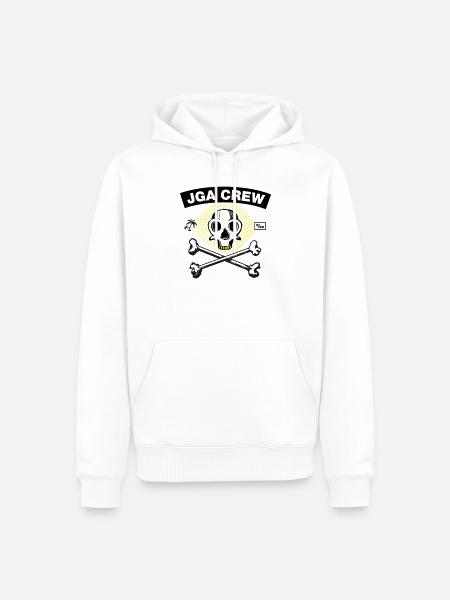 JGA Crew - Skull and Bones - Männer Premium Bio Hoodie - Weiß