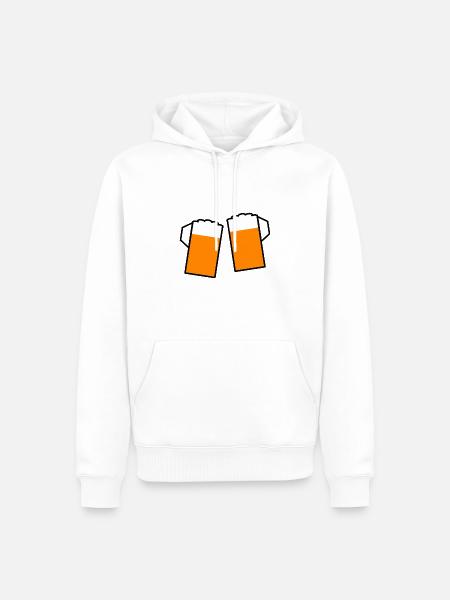 Biergläser Prost Bierglas - Männer Premium Bio Hoodie - Weiß
