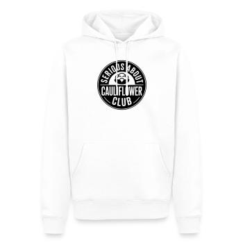 Blumenkohl serious about cauliflowers - Männer Premium Bio Hoodie - Weiß - Vorne - Nico (187cm)