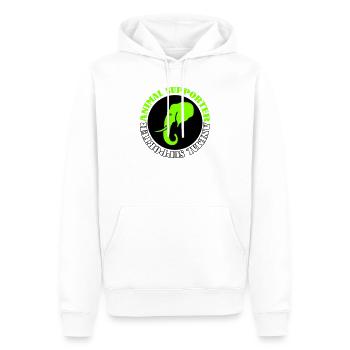 Éléphant Animal Supporter - Sweat à capuche Premium bio Homme - blanc - Devant - Nico (187cm)