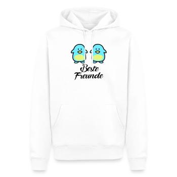 Pinguine Beste Freunde - Männer Premium Bio Hoodie - Weiß - Vorne - Nico (187cm)