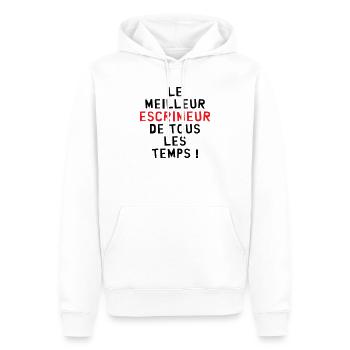 Meilleur Escrimeur de Tous les Temps Cadeau - Sweat à capuche Premium bio Homme - blanc - Devant - Nico (187cm)