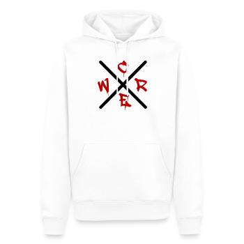 Graffiti GREW  - Männer Premium Bio Hoodie - Weiß - Vorne - Nico (187cm)