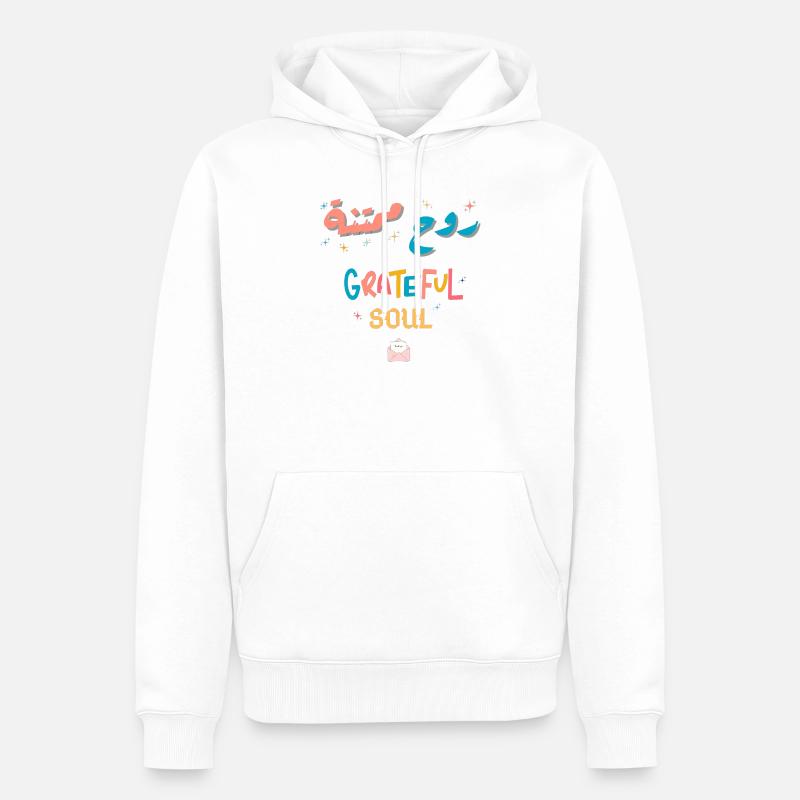 Dankbare Regenbogenseele - Männer Premium Bio Hoodie - Weiß