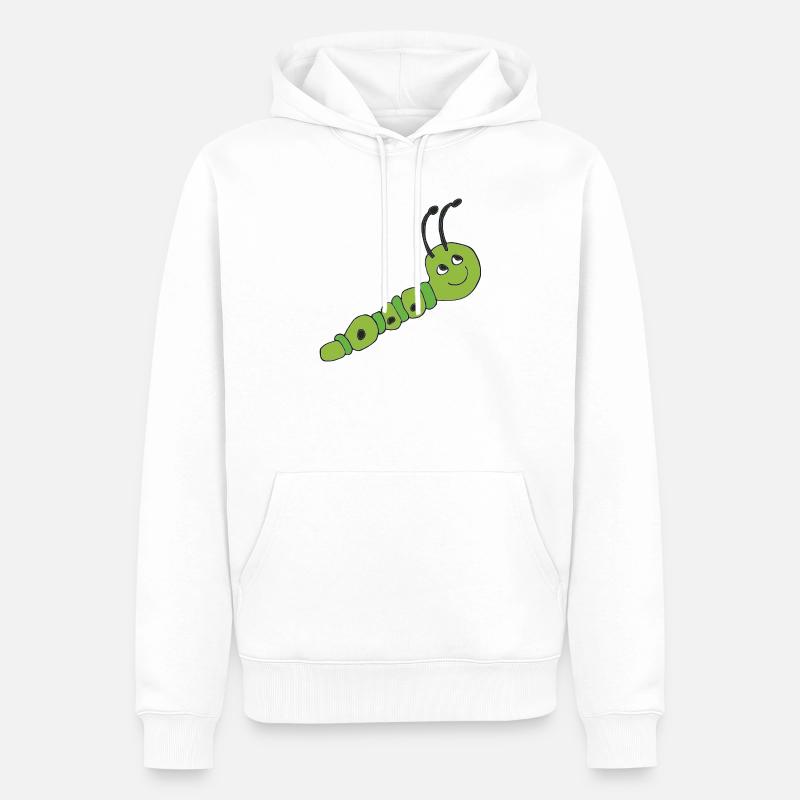 Chenille - Sweat à capuche Premium bio Homme - blanc