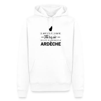 Je N Ai Pas Besoin De Therapie J Ai Juste Besoi... - Sweat à capuche Premium bio Homme - blanc - Devant - Nico (187cm)
