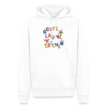 Gute Laune Monster Tasche - Männer Premium Bio Hoodie - Weiß - Vorne - Nico (187cm)