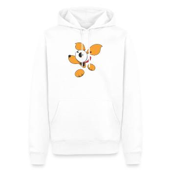 Cute Comic Dog - Men’s Premium Organic Hoodie - white - Front - Nico (187cm)