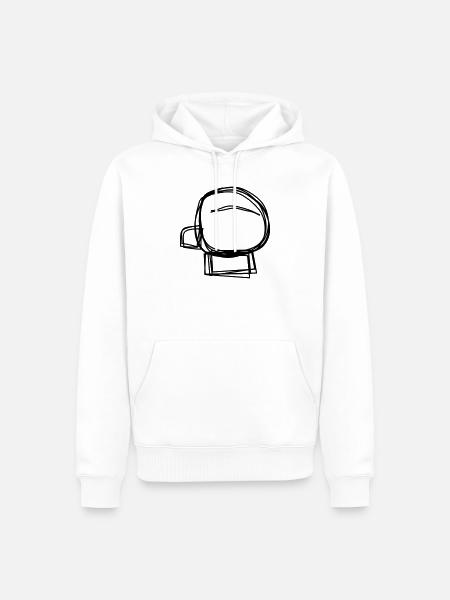 Boxhandschuh handgezeichnet - Männer Premium Bio Hoodie - Weiß