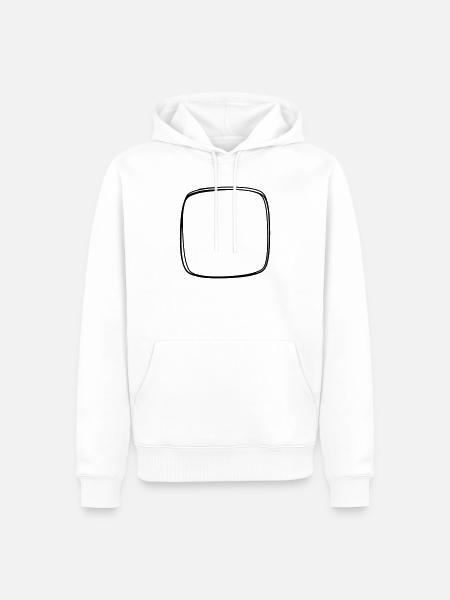 Satzzeichen handgezeichnet - Männer Premium Bio Hoodie - Weiß