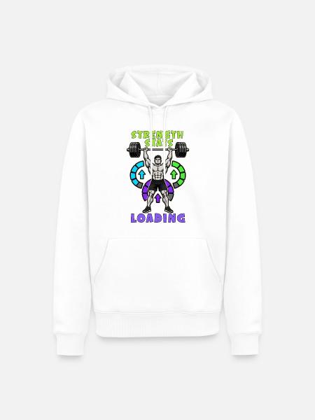 Stärke-Werte laden - Männer Premium Bio Hoodie - Weiß