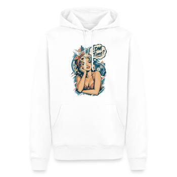 Retro Pin-Up Girl - EDM Time Festival Design - Männer Premium Bio Hoodie - Weiß - Vorne - Nico (187cm)