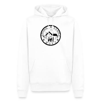 Atomic Family Club - Männer Premium Bio Hoodie - Weiß - Vorne - Nico (187cm)