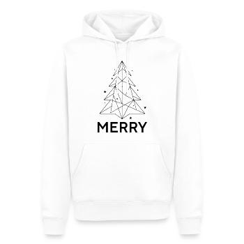 MERRY Chrismas - Weihnachtsbaum Minimalistisch - Männer Premium Bio Hoodie - Weiß - Vorne - Nico (187cm)