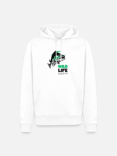 WILDLIFE - Männer Premium Bio Hoodie - Weiß