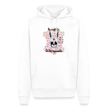 punk not 01 - Men’s Premium Organic Hoodie - white - Front - Nico (187cm)