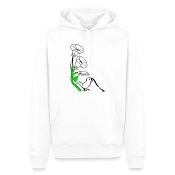 Wurm - Männer Premium Bio Hoodie - Weiß - Vorne - Nico (187cm)