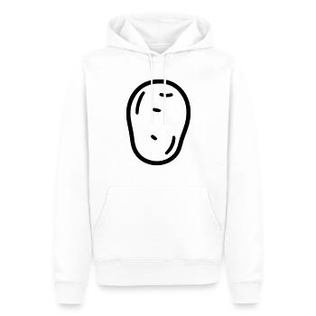 patate - Sweat à capuche Premium bio Homme - blanc - Devant - Nico (187cm)