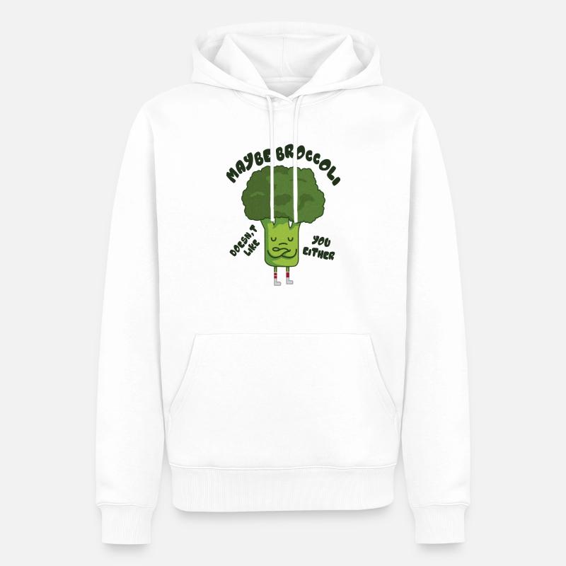 Drôle de graphique végétalien - Sweat à capuche Premium bio Homme - blanc