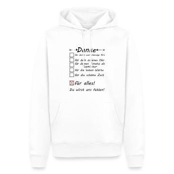 Bester Teamleiter Teamleitung Danke zum Abschied - Männer Premium Bio Hoodie - Weiß - Vorne - Nico (187cm)
