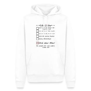 4 Monate zusammen Beziehung Monatstag Freund - Männer Premium Bio Hoodie - Weiß - Vorne - Nico (187cm)