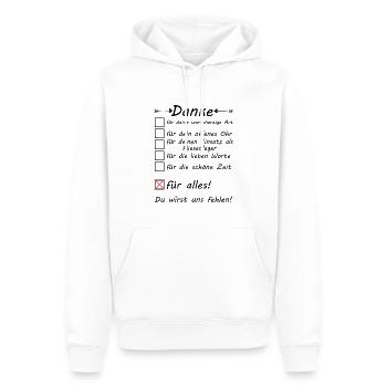 Fliesenleger zum Abschied Rente Ruhestand Danke - Männer Premium Bio Hoodie - Weiß - Vorne - Nico (187cm)