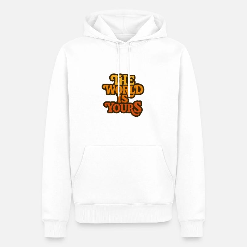 Trop réfléchir, c’est mon cardio - Sweat à capuche Premium bio Homme - blanc