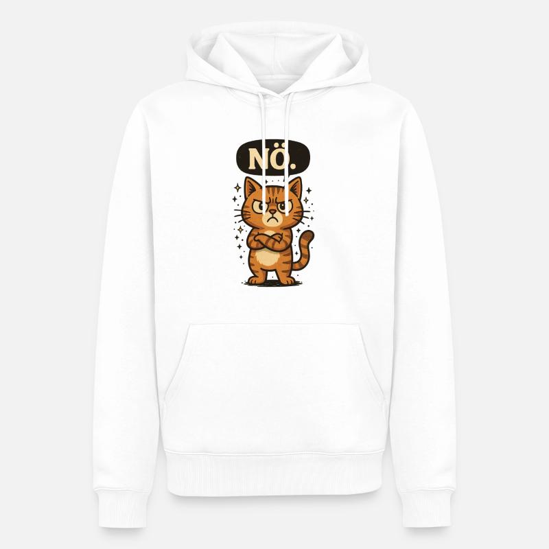 Déclaration Non, Chat Non Dire - Sweat à capuche Premium bio Homme - blanc
