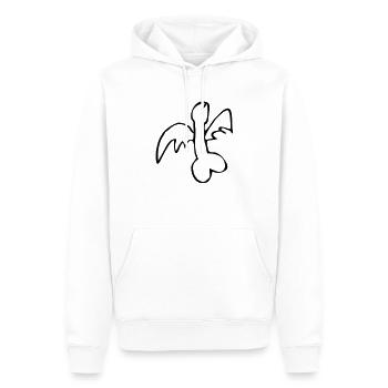 Penis, fiegender Penis der Gerät exit-shirt - Männer Premium Bio Hoodie - Weiß - Vorne - Nico (187cm)