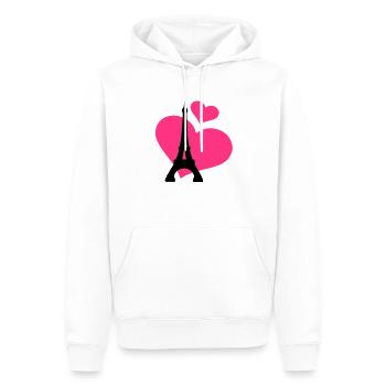 Eiffelturm Paris - Männer Premium Bio Hoodie - Weiß - Vorne - Nico (187cm)