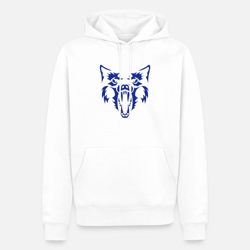 Wolf Werwolf Werwolf 3 - Männer Premium Bio Hoodie - Weiß