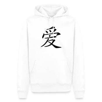 liebe chinesisches schrift-zeichen (dh) - Männer Premium Bio Hoodie - Weiß - Vorne - Nico (187cm)
