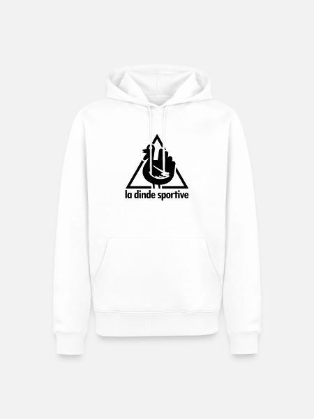 Der sportliche Truthahn - Männer Premium Bio Hoodie - Weiß
