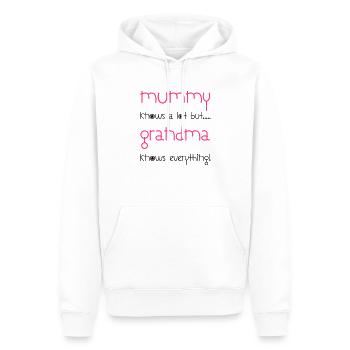 Grandma - Sweat à capuche Premium bio Homme - blanc - Devant - Nico (187cm)