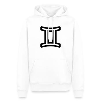 Gemini - Men’s Premium Organic Hoodie - white - Front - Nico (187cm)