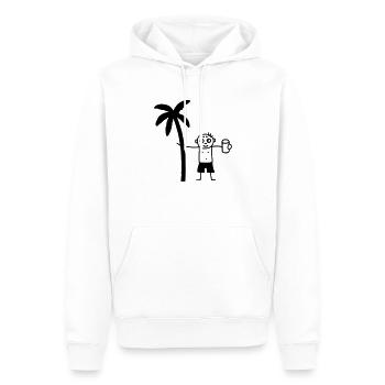 Party unter Palmen - Männer Premium Bio Hoodie - Weiß - Vorne - Nico (187cm)