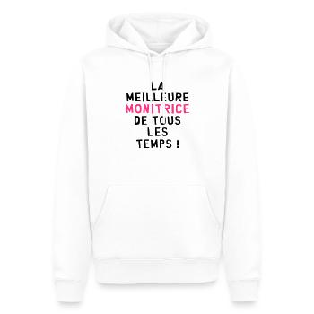 Moniteur / Monitrice / Mono / Formation / Ski - Sweat à capuche Premium bio Homme - blanc - Devant - Nico (187cm)