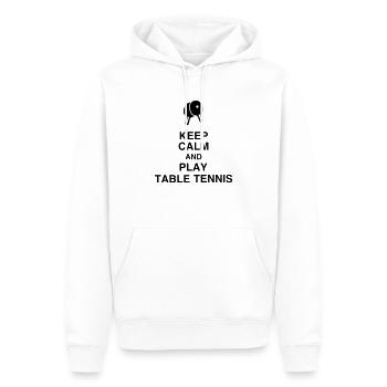 Table Tennis - Ping Pong - Sport - Racket - Ball - Männer Premium Bio Hoodie - Weiß - Vorne - Nico (187cm)