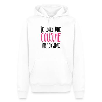 Onkel / Tante / Vetter / Cousin / Kusine - Männer Premium Bio Hoodie - Weiß - Vorne - Nico (187cm)