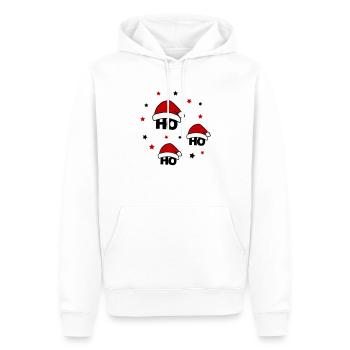 ho ho ho 02 - Sweat à capuche Premium bio Homme - blanc - Devant - Nico (187cm)