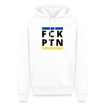 FCK PTN - Männer Premium Bio Hoodie - Weiß - Vorne - Nico (187cm)