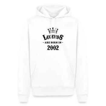 Legends are Born in 2002 - Männer Premium Bio Hoodie - Weiß - Vorne - Nico (187cm)