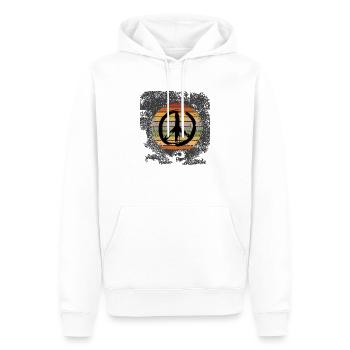 Paix - Sweat à capuche Premium bio Homme - blanc - Devant - Nico (187cm)