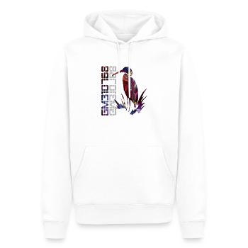 GM310768 Héron2 - Sweat à capuche Premium bio Homme - blanc - Devant - Nico (187cm)