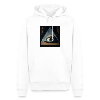 The Occult Eye - Men’s Premium Organic Hoodie - white - Front - Nico (187cm)