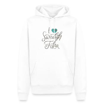 Suède Suède Viking Norden Scandinavie fika - Sweat à capuche Premium bio Homme - blanc - Devant - Nico (187cm)