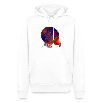 Poissons de l’espace - Sweat à capuche Premium bio Homme - blanc - Devant - Nico (187cm)