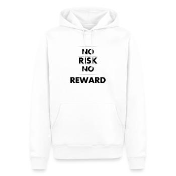 No Risk No reward - Sweat à capuche Premium bio Homme - blanc - Devant - Nico (187cm)