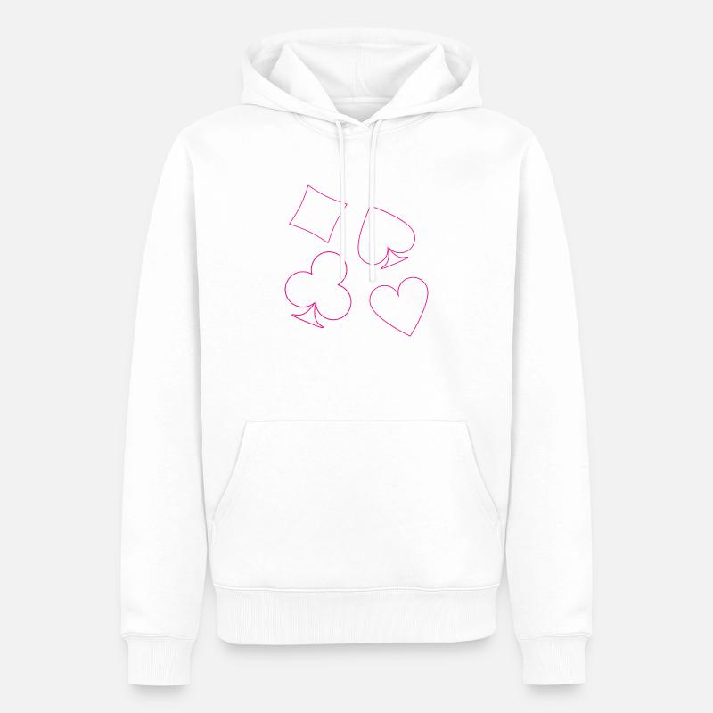 boardgame chess backgammon game night - Männer Premium Bio Hoodie - Weiß
