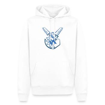 CTRL Reims - Sweat à capuche Premium bio Homme - blanc - Devant - Nico (187cm)